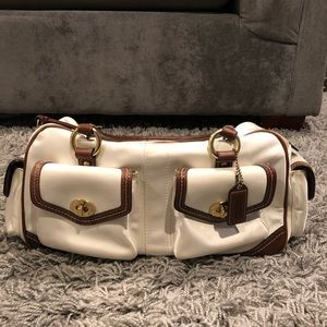USED! Coach Shoulder bag White and Brown